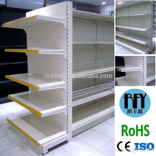HOT SALE universal type 5 layers metallic supermarket gondola shelving in 100~120kg/layer